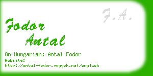 fodor antal business card